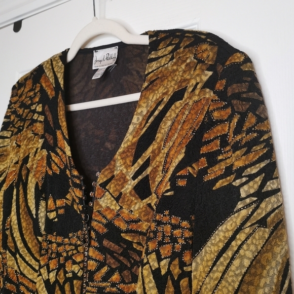 Vintage Joseph Ribkoff  Pattern Zipper Jacket - Picture 3 of 8